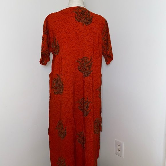 New Indonesia Batik Handmade Midi Dress Size M/L - Picture 7 of 8